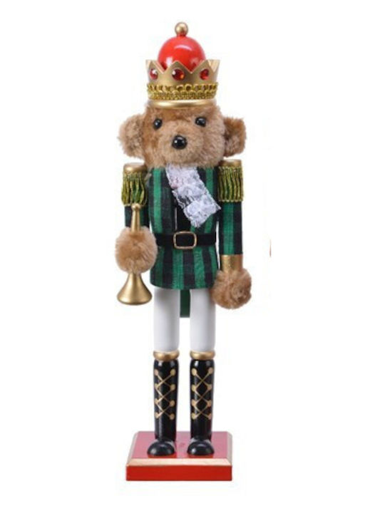 Kaemingk Wooden Christmas Nutcracker 38cm Green
