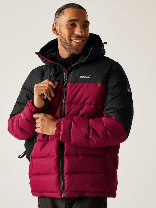 Μπουφάν Puffer Αδιάβροχο Dark Maroon