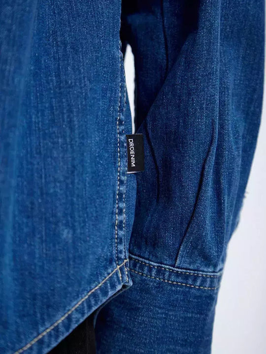 Langärmlig Jeans Hemd Mid Retro