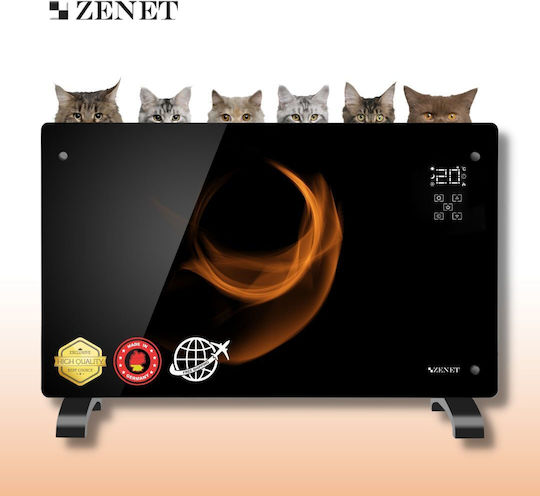 Zenet Конвектор Подов 2000W с Електронен Термостат 31x11.2см Черен