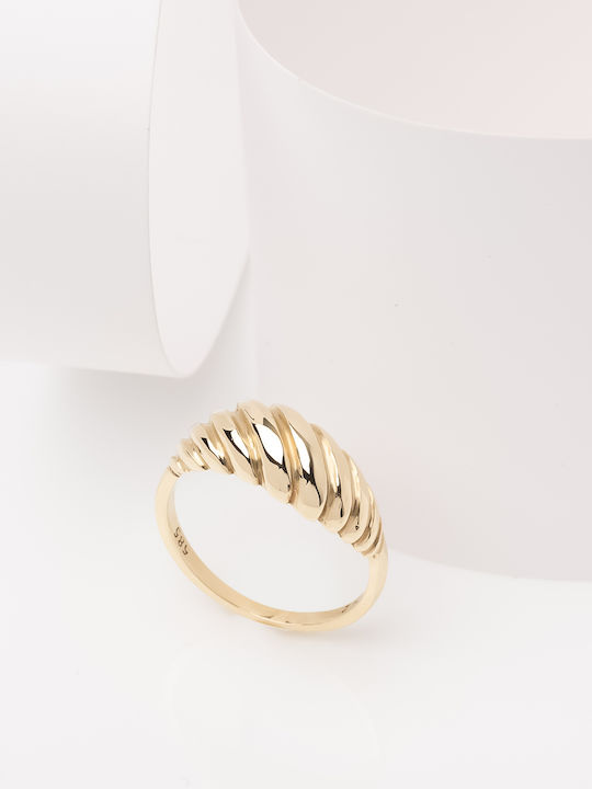 Croissant Gold Ring 14 Carats