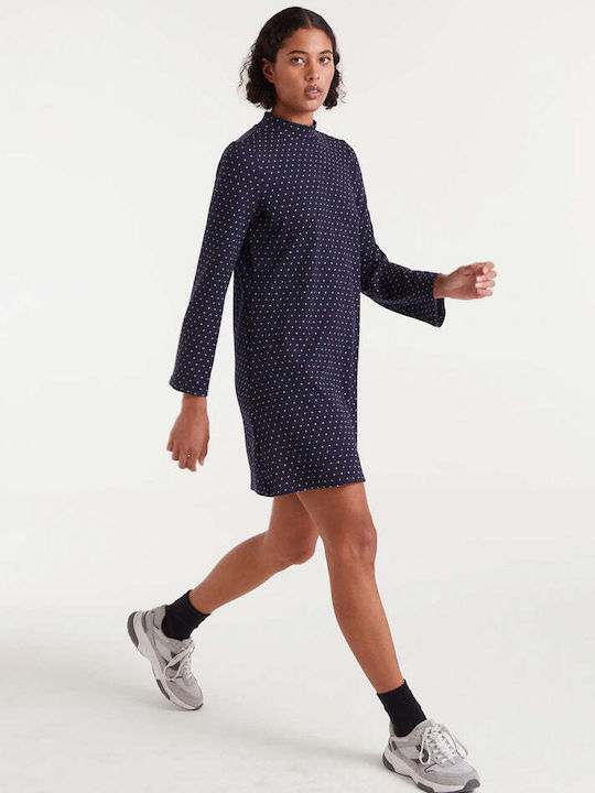 Mini Knitted Dress Navy Blue
