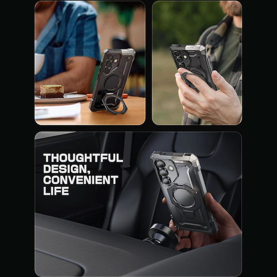 Supcase Ub Grip Mag Задна корица Силикон Черен (Galaxy S25 FE)