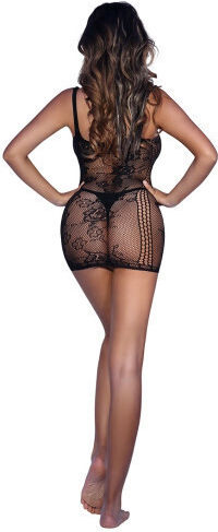 Seductive Black Fishnet Dress