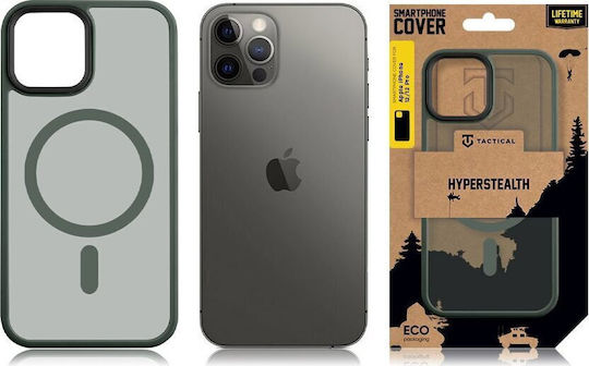Tactical Magforce Back Cover Silicone Green (iPhone 12 / 12 Pro)