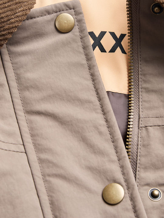 Κοντό Γυναικείο Bomber Jacket Καφέ