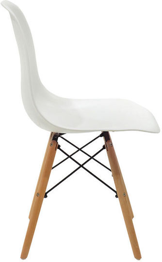 Alta Scaune Sala de mese din Polipropilenă White-natural 1buc 46x50x82buc