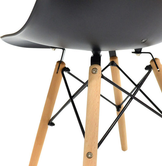 Alta Dining Room Polypropylene Armchair Black-natural 46x50x82cm