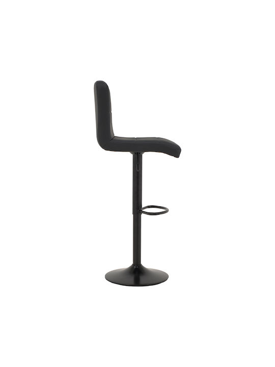 Bar Stool Rem with Backrest & Adjustable Height Black 44x44x112cm
