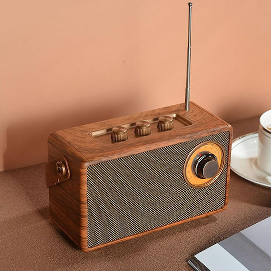 Old Street Audio Retro Bluetooth Speaker 5W with Radio and Battery Life up to 4 hours coffee