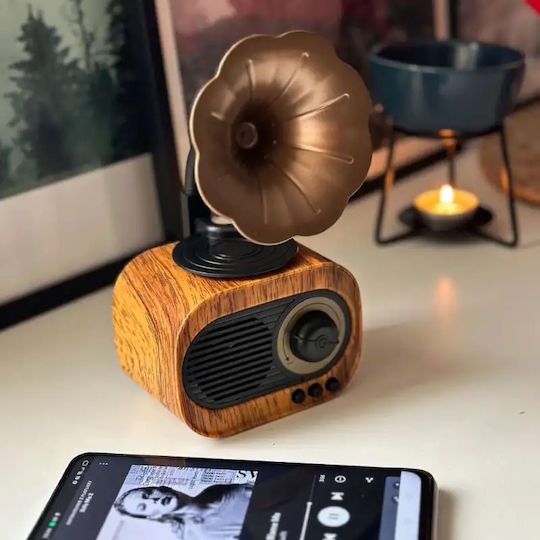 Old Street Audio Ηχείο Bluetooth 5W με Ραδιόφωνο και Διάρκεια Μπαταρίας έως 3 ώρες Καφέ
