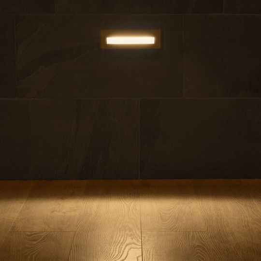 kelvo Stepart Wandmontierte Außenleuchte LED IP65 6W mit Warmweiß Licht 21x5.5x6.5εκ.