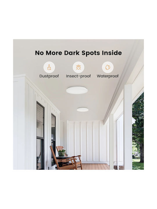Yeelight MercuryE C300 Πλαφονιέρα Οροφής Μπάνιου 30εκ. Λευκή με Ενσωματωμένο LED