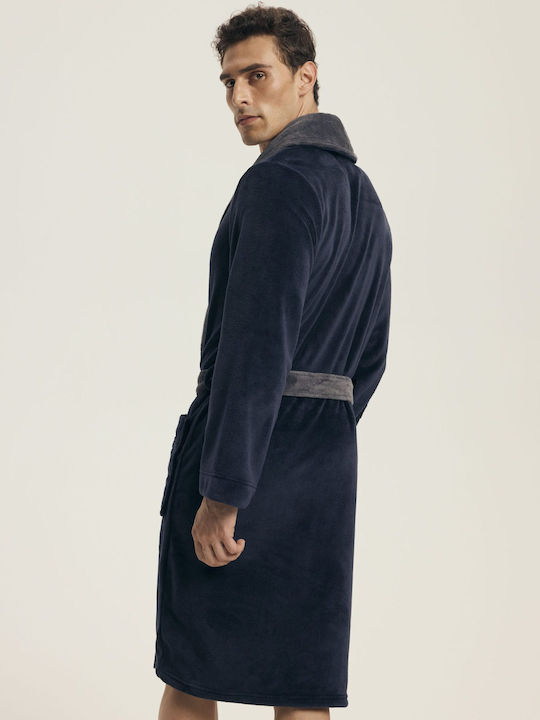 Henderson Men's Winter Pajama Robe Blue