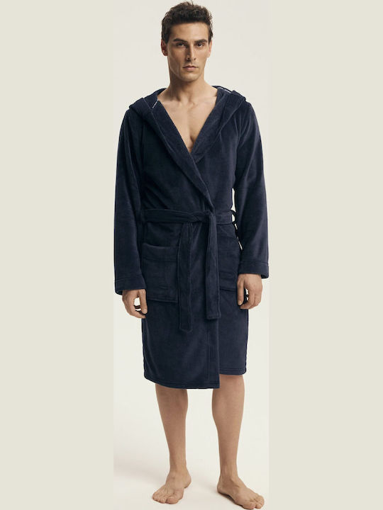 Henderson Men's Winter Pajama Robe Blue
