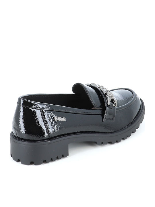 Δερμάτινα Γυναικεία Loafers σε Μαύρο Χρώμα