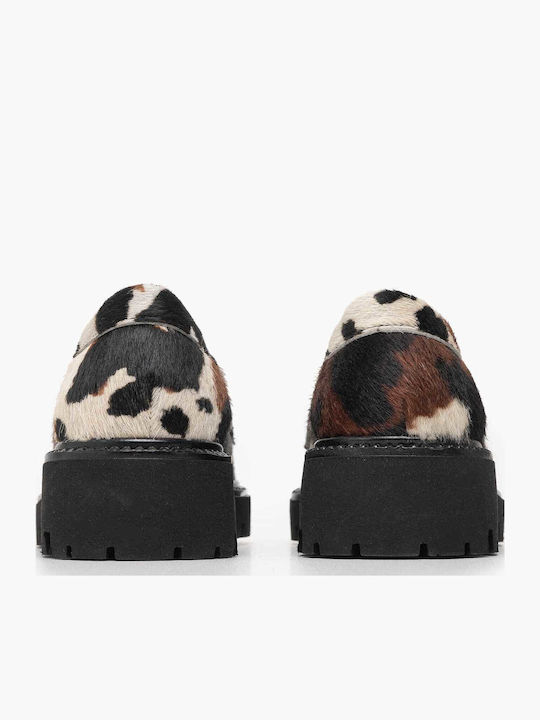 Δερμάτινα Γυναικεία Loafers σε Ταμπά Χρώμα