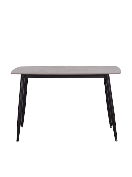 Rav Tisch Speisesaal Marble Grey, Black 120x70x75cm