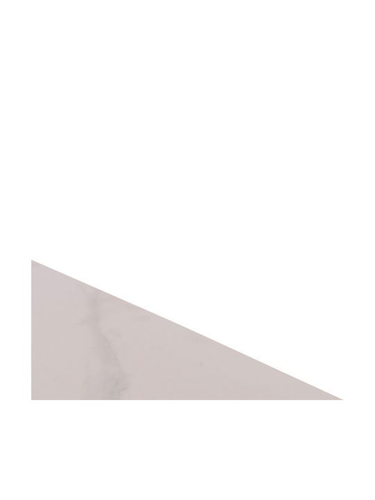 Rav Tisch Speisesaal Marble White, Black 160x90x75cm