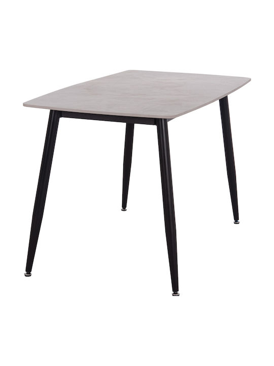 Rav Tisch Speisesaal Marble Grey, Black 120x70x75cm