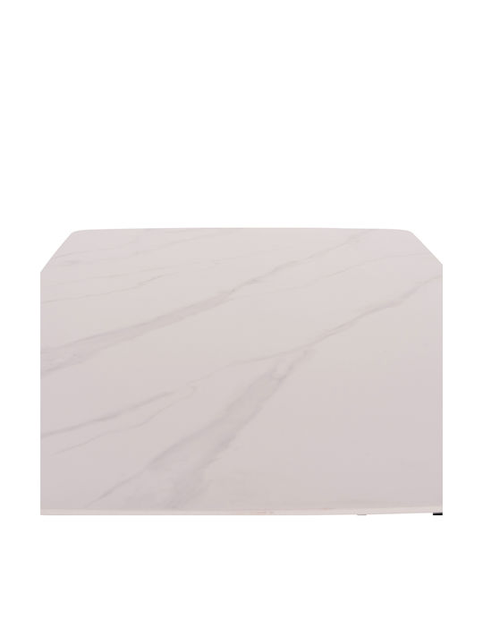 Rav Tisch Speisesaal Marble White, Black 160x90x75cm