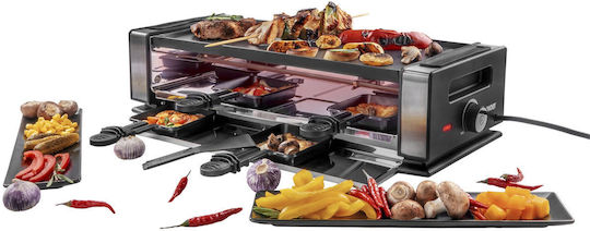 Unold Delice Basic Tischplatte Elektrogrill Raclette Glatte Platte 1200W mit einstellbarem Thermostat 38cmx19.5cmcm