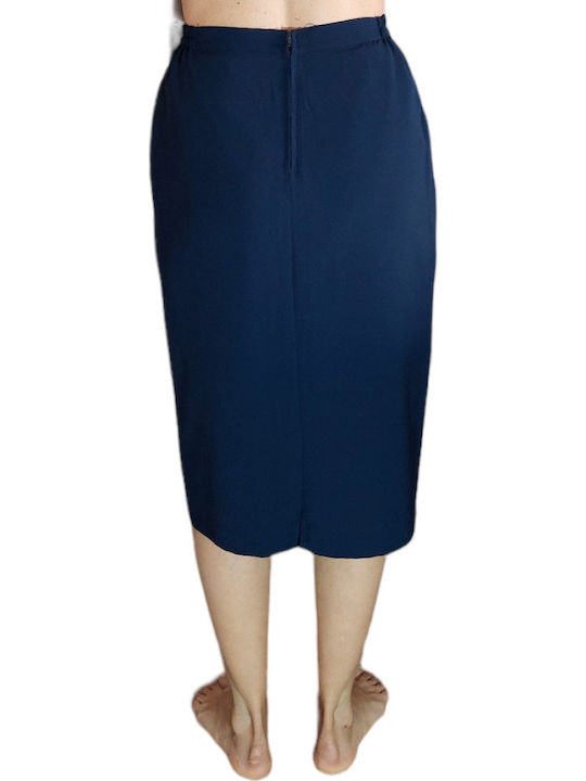 Crepe Maxi Skirt Black - Blue