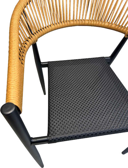 Outdoor-Sessel Rattan Elizabeth Beige 58x59x84εκ.