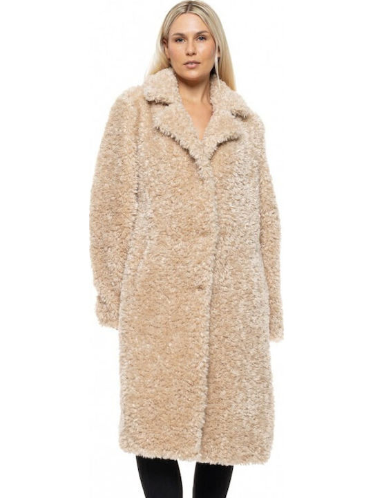 Women's Long Fur Beige