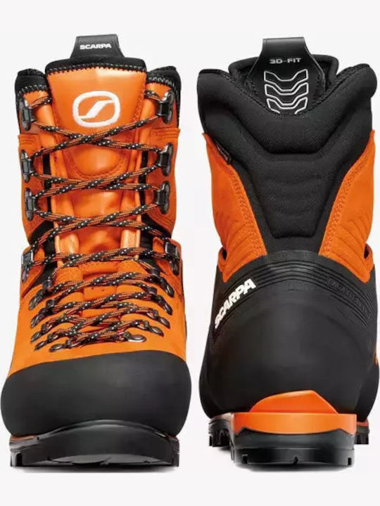 Scarpa Mont Ανδρικά Ορειβατικά Παπούτσια Αδιάβροχα με Μεμβράνη Gore-Tex Πορτοκαλί