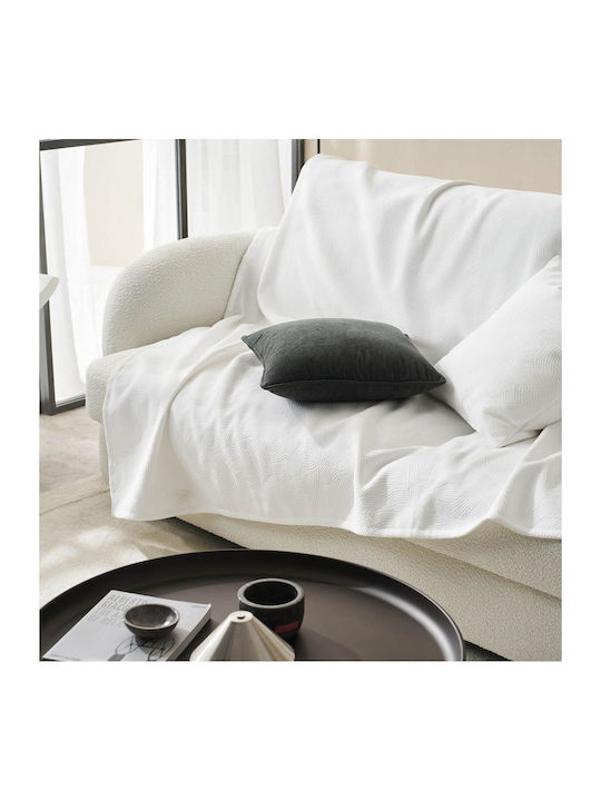 Gofis Home Nimbus Ριχτάρι Πολυθρόνας Ζακάρ 180x180εκ. Polar White 447/26