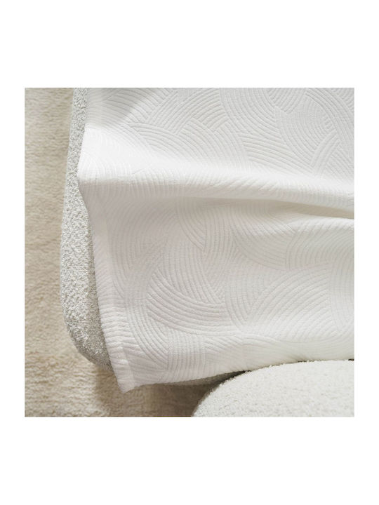 Gofis Home Nimbus Ριχτάρι Πολυθρόνας Ζακάρ 180x180εκ. Polar White 447/26