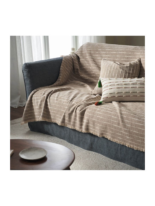 Gofis Home Bej Cuvertură Pentru Canapea 4 Locuri Jacquard 180x350cm Bej 148/06
