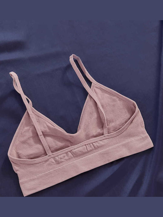 Celestino Sports Bra Solid Dusty Pink