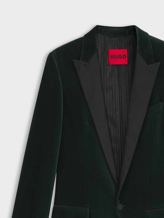 Henry254e1x Men's Suit Jacket Slim Fit Green