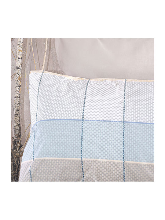 Rythmos Duvet Cover Set Single with Pillowcase 160x250 Colette Grey-light blue