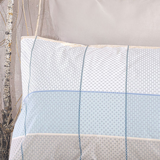 Rythmos Duvet Cover Set Single with Pillowcase 160x250 Colette Grey-light blue
