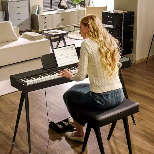 Donner Electric Stage Piano S-100B Set with 88 Weighted Keys and Connection with Headphones