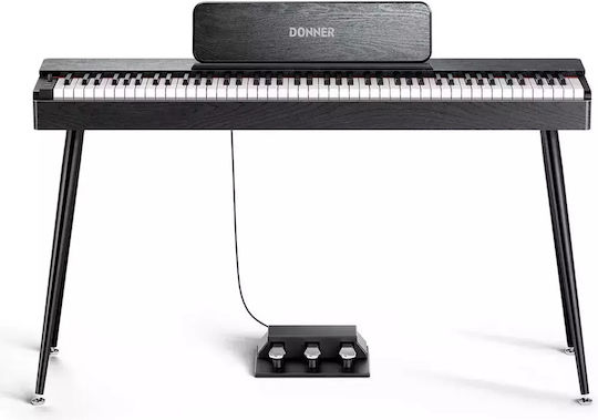 Donner Electric Pian S-100 cu 88 Ponderat Clape și Conectare la Căști