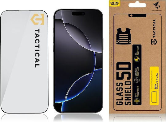 Tactical 5D 0.33mm Tempered Glass Μαύρο (Apple iPhone 16 Pro Max)