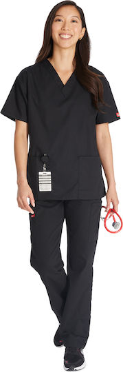 Dickies Signature Γυναικεία Ιατρική Μπλούζα Μαύρη