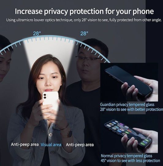 Nillkin Amazing Anti Spy 0.33mm Full Face Tempered Glass (iPhone 17e / 16e / 14 / 13 / 13 Pro)