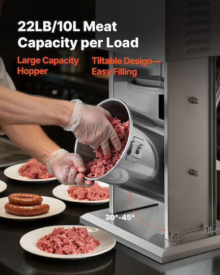 Vevor Sausage Filler Machine with Pedal 10lt 39.5x29.5x70cm