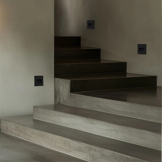 kelvo Stepart Wandmontierte Außenbeleuchtung Deckenleuchte LED IP65 3W mit Warmweißem Licht 8.5x5x8.5cm