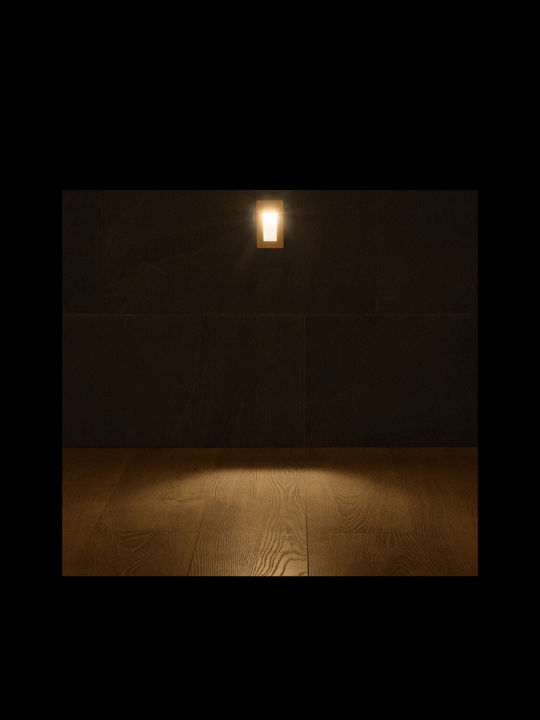 kelvo Stepart Wandmontiertes Außenbeleuchtung LED IP65 3W mit Warmweißem Licht 6x5.5x10cm