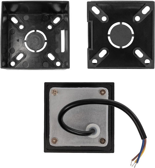 kelvo Stepart Wandmontierte Außenbeleuchtung Deckenleuchte LED IP65 3W mit Warmweißem Licht 8.5x5x8.5cm