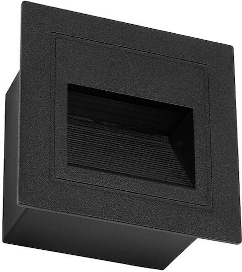 kelvo Stepart Wandmontierte Außenbeleuchtung Deckenleuchte LED IP65 3W mit Warmweißem Licht 8.5x5x8.5cm
