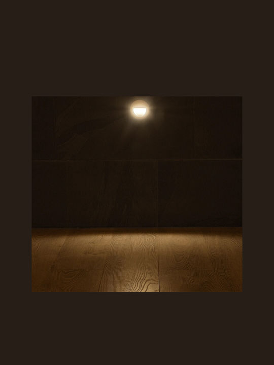 kelvo Stepart Wandmontiertes Außenbeleuchtung LED IP65 3W mit Warmweißem Licht 8.3x4.5x8.3cm