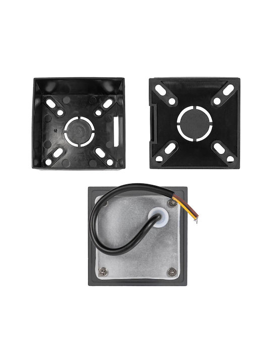 kelvo Stepart Wandmontiertes Außenbeleuchtung LED IP65 3W mit Warmweißem Licht 8,5x5x8,5cm