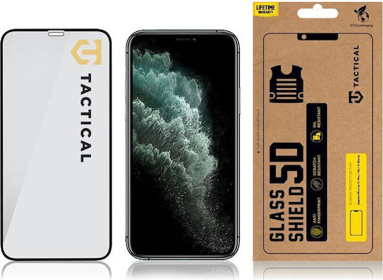 Tactical Glass Shield 5D Gehärtetes Glas Schwarz (iPhone 11 Pro)